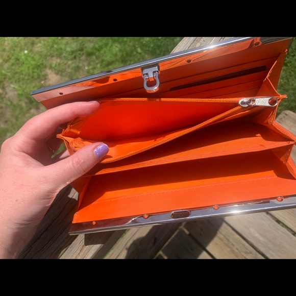 NWT APT9 Orange Snake skin Wallet+ Card Holder - Picture 12 of 14